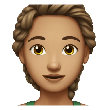 light brown hair green eyes olive skin woman and brown hair brown eyes brown skin man sticker