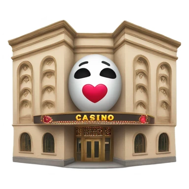 Casino with heart shaped eyes sticker