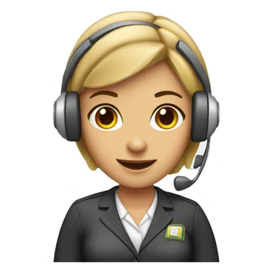 female customer service operator  sticker