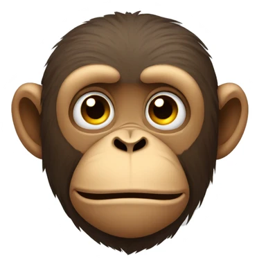 Monkey with disappointed face  sticker
