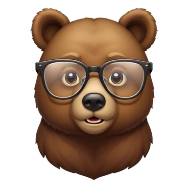 Oso con lentes  sticker