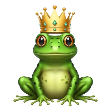crowned frog sticker