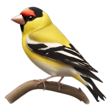 angry goldfinch sticker