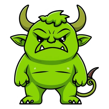 Shrek-inspired character sticker