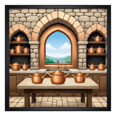 kitchen room in castle sticker