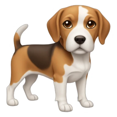 Chihwahwa and beagle tan and brown sticker