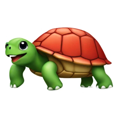 Google turtle emoji with a red button on its back sticker