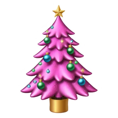 Arvore de natal rosa sticker