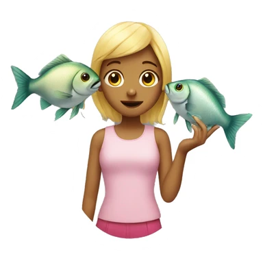 GIRL AND FISH sticker