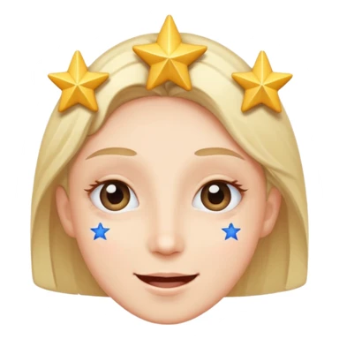 starstruck emoji, face with stars in eyes, joyful expression sticker