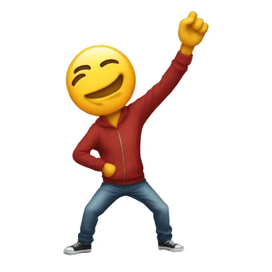 original emoji shape dabbing  sticker