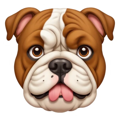 Bulldog with brown dog  sticker