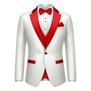 red and white formal tuxedo suit sticker