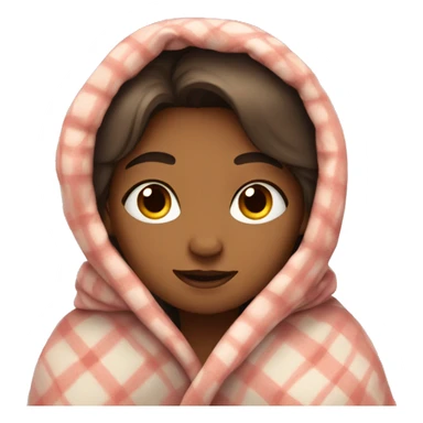 Girl cozy rapped in a blanket sticker