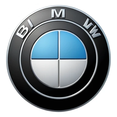 BMW logo, with subtle shadow sticker