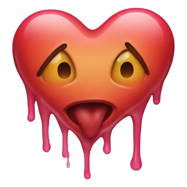 Melting heart sticker