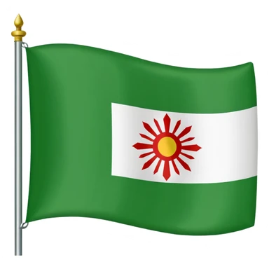 Just do a simple flag I want to put in my bio. Have u seen the panjshir flag do that it’s not in the emojis but make it exactly like the picture don’t add anything else. something on the middle search it up and make it in a shape of flag like the emojis no it’s goes like green on  sticker