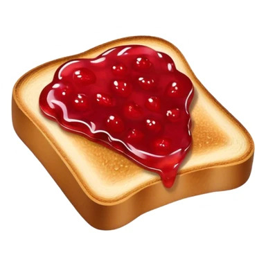 Toast with strawberry jam sticker