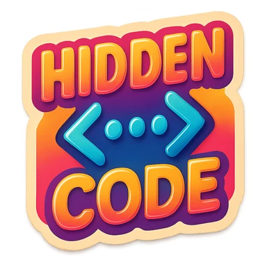 A hidden code message sticker with a vintage design and bright colors sticker