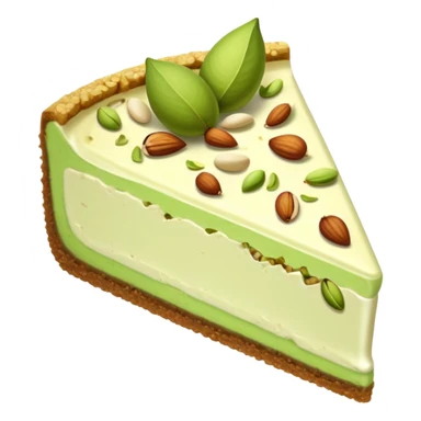 Pistachio almond cheesecake slice sticker
