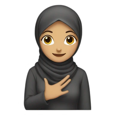 hijabi saying okay sticker
