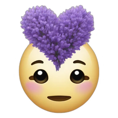 Lavender and black heart  sticker