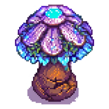 glowing mushroom with purple glow sticker