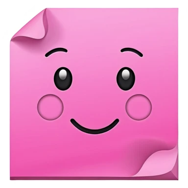 Pink sticky note sticker