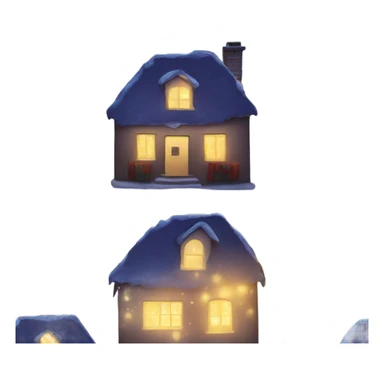 Christmas lights house sticker