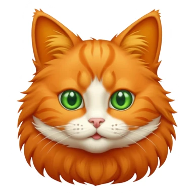 simple furry orange cat sticker