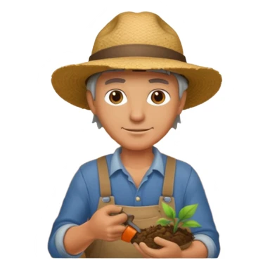 farmer cultivating a field sticker