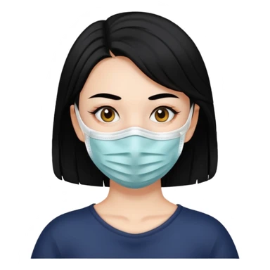 with face mask girl sticker
