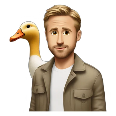 Ryan gosling with a goose sticker