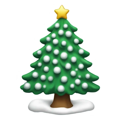snowy Christmas tree sticker