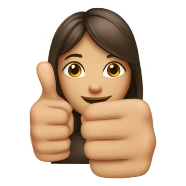 Girl’s thumbs up sticker