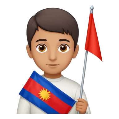 create me a emoji of armenian boy with the flag sticker