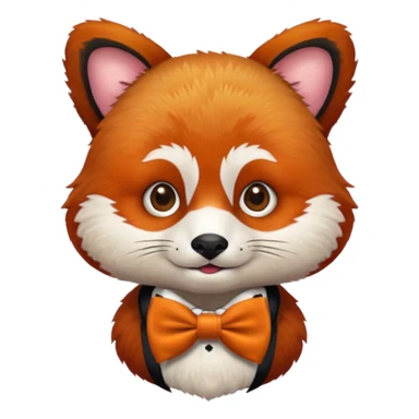red panda with bow tie sticker