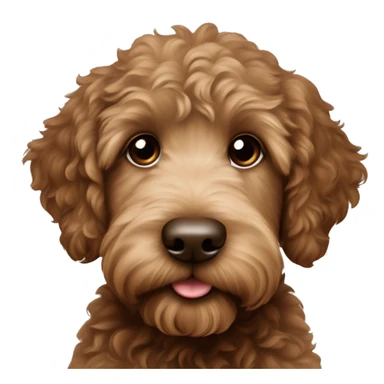 Een bruine labradoodle puppy sticker
