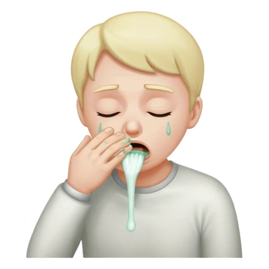Person vomiting  sticker