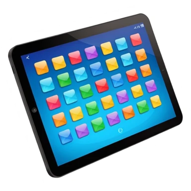 tablet with overlapping interface windows sticker