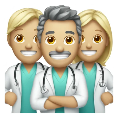 Dentists with headphones sticker