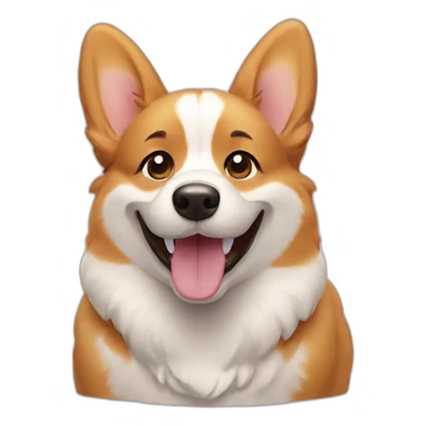 Happy corgi sticker