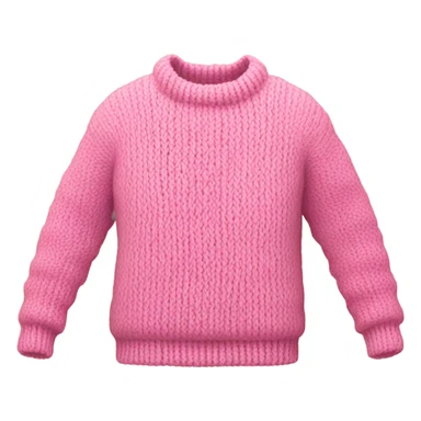 Pink knit sweater sticker