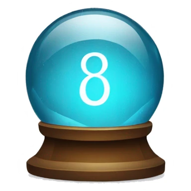 Crystal ball with numbers inside sticker