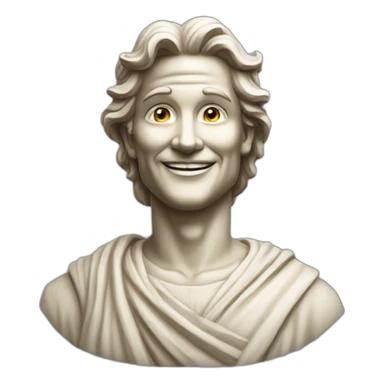 Statue of god smile (solo levelling) sticker