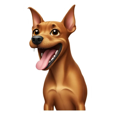 pinscher laughing sticker