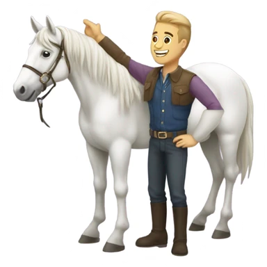 A gay man with horse  sticker