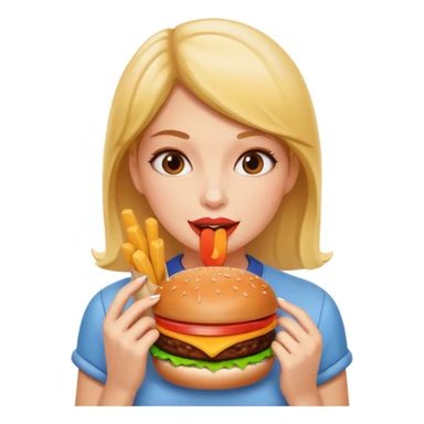 women  with hamburgers sticker