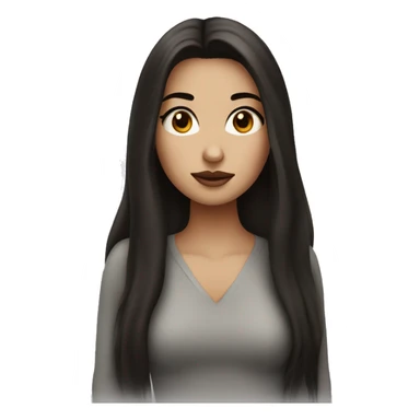 Birthday girl with long dark hair and white skin brown lips and dark eyes , 39 years sticker
