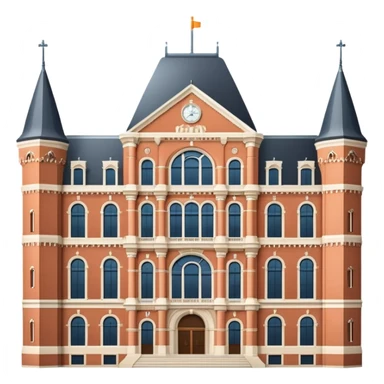 cinematic-realistic-rijksmuseum-landmark-emoji,-depicted-with-the-grand-facade-of-the-museum-rendered-in-intricate-detail-and-soft,-historical-lighting. sticker
